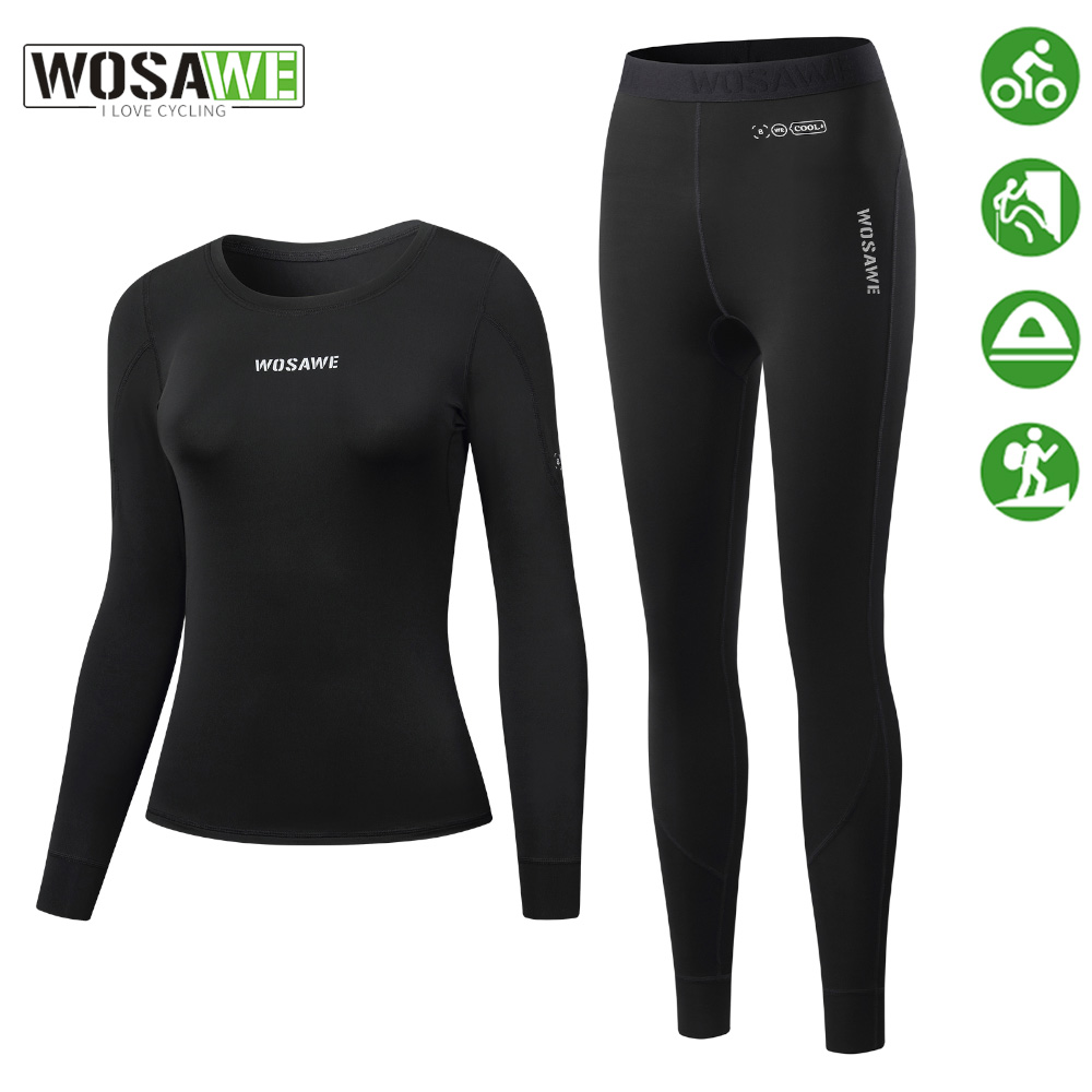 Compression Long Pant - WOSAWE Intimo da ciclismo da donna,